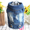 Load image into Gallery viewer, Denim Dog Clothes for Pitbull Dachshund Fashion Dog Jean Jacket
