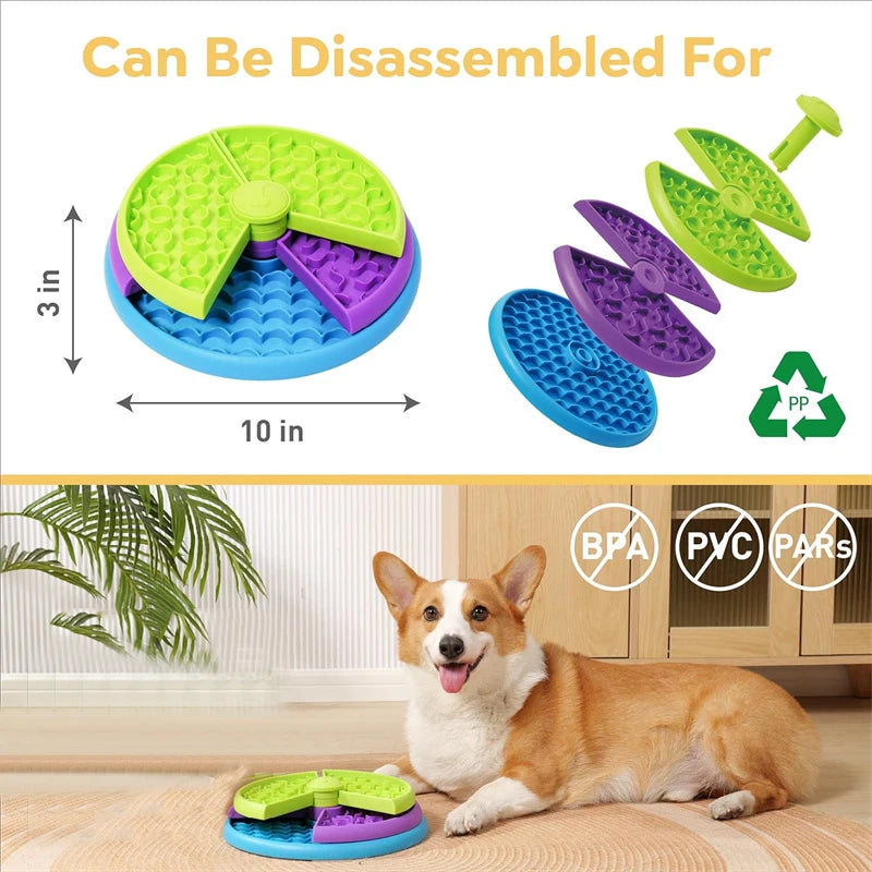 Pet Slow Food Bowl 3-Layers Puzzle Anti-choking Non-slip Feeder Puzzle Bowl