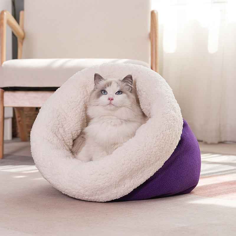 Cat Nest Winter Warm Semi-enclosed Bed