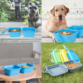 Load image into Gallery viewer, Foldable Bowl Dish For Dogs Outdoor Collapsible Silicone Food Water Feeding
