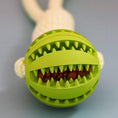 Load image into Gallery viewer, Dog Toys Treat Balls Interactive Hemp Rope Rubber Leaking Balls For Small Dogs Chewing Bite Resistant Toys Pet Tooth Cleaning
