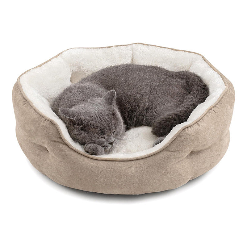 Soft Round Bed Sofa Blankets Kennel Nest Cats and Puppies