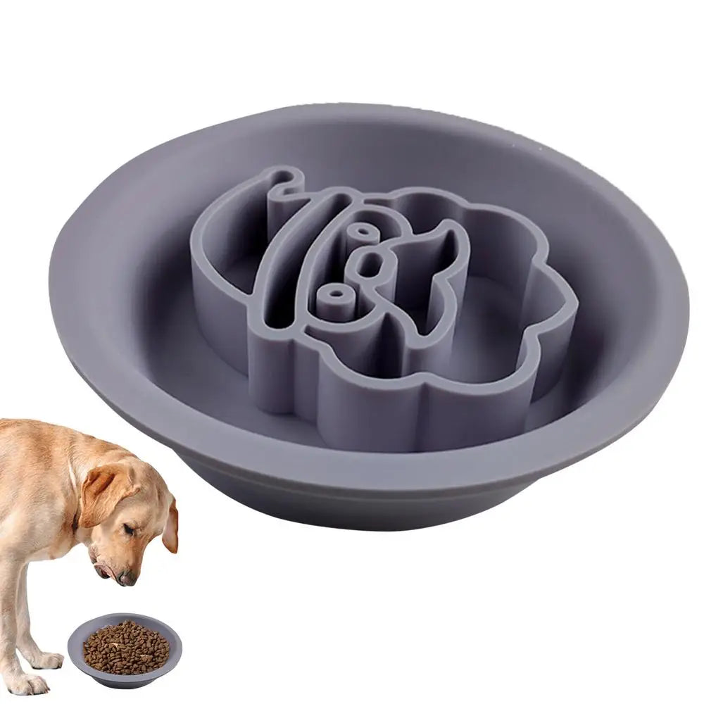 Slow Eating Dog Bowl Christmas Silicone Feeding Dish