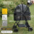 Load image into Gallery viewer, 3 in 1 Folding Dog Stroller, 4 Wheels Dog/Cat Puppy Stroller w/Removable Travel Carrier for Small/Medium Pet
