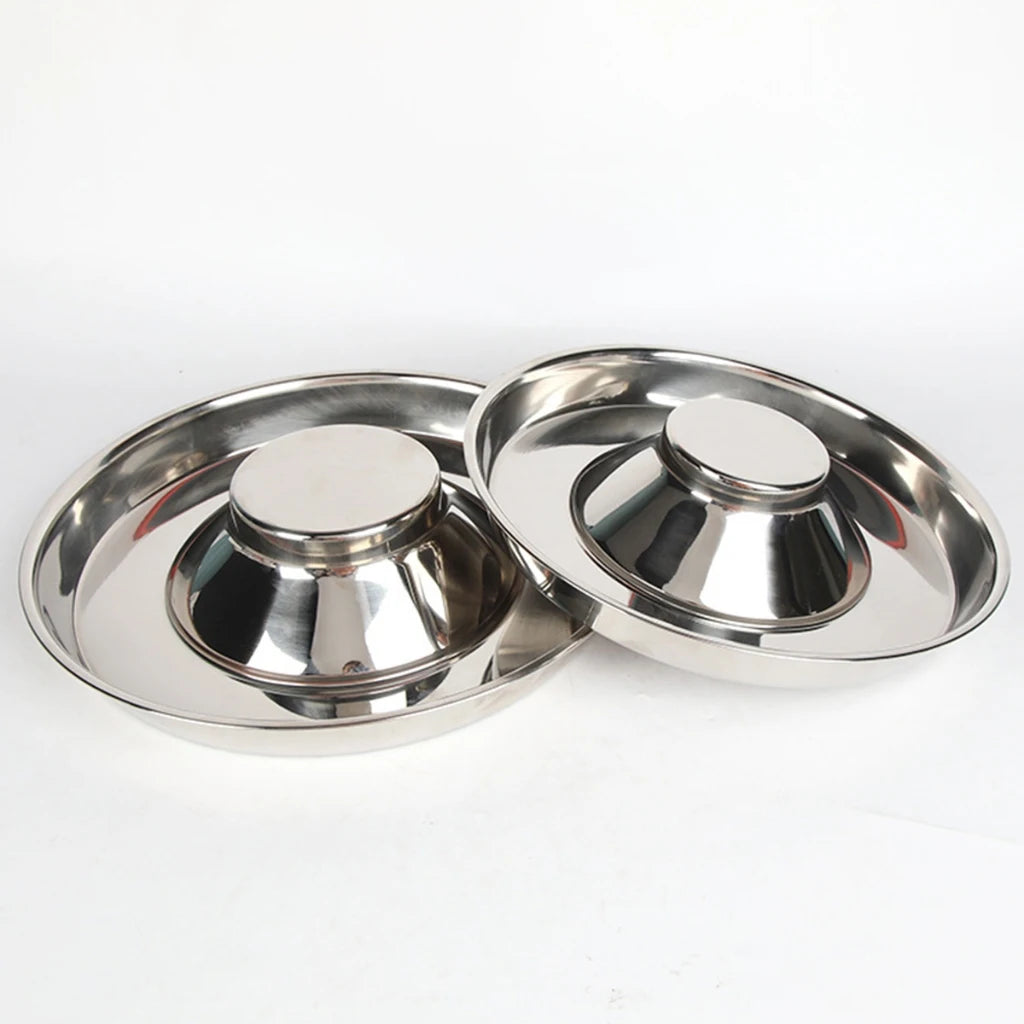 Hot Stainless Steel Pet Bowl Feeder Skidproof Anti-ant Food Water Dishes Feeder