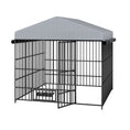 Load image into Gallery viewer, Large Kennel Outdoor Pet Pen House Metal Fence With Roof Cover
