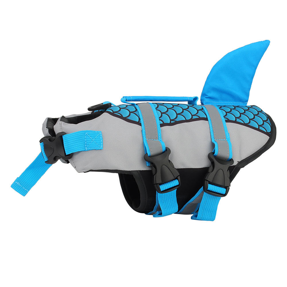 Swim Pet Dog Life Jacket Vest Clothes Life Vest Collar Harness Pets Swimming Summer Swimwear Scales Shark