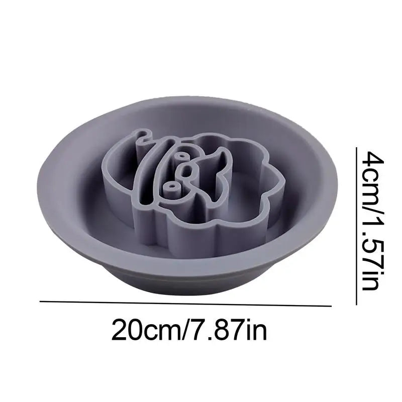 Slow Eating Dog Bowl Christmas Silicone Feeding Dish