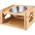 Load image into Gallery viewer, Large Dog Food Bowl and Wooden Stand
