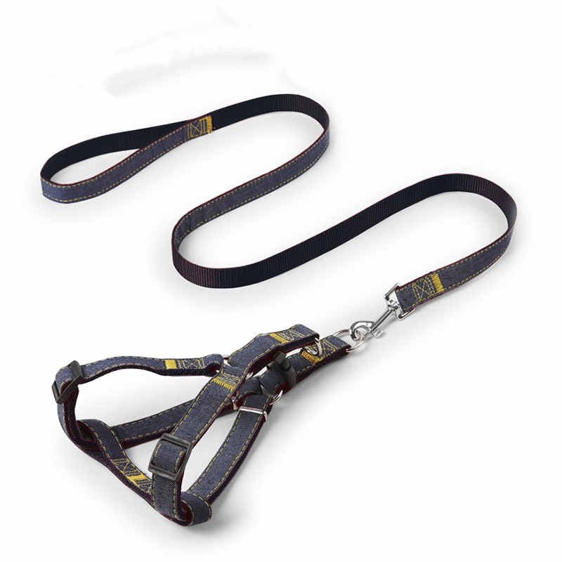 Denim Pet Leash  Sewn Cloth  Wear-resistant Chest Strap