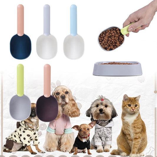 Pet Food Scoop With Ergonomic Bag Clip Handle For Cats Puppies And Small Dogs Measuring Scoop