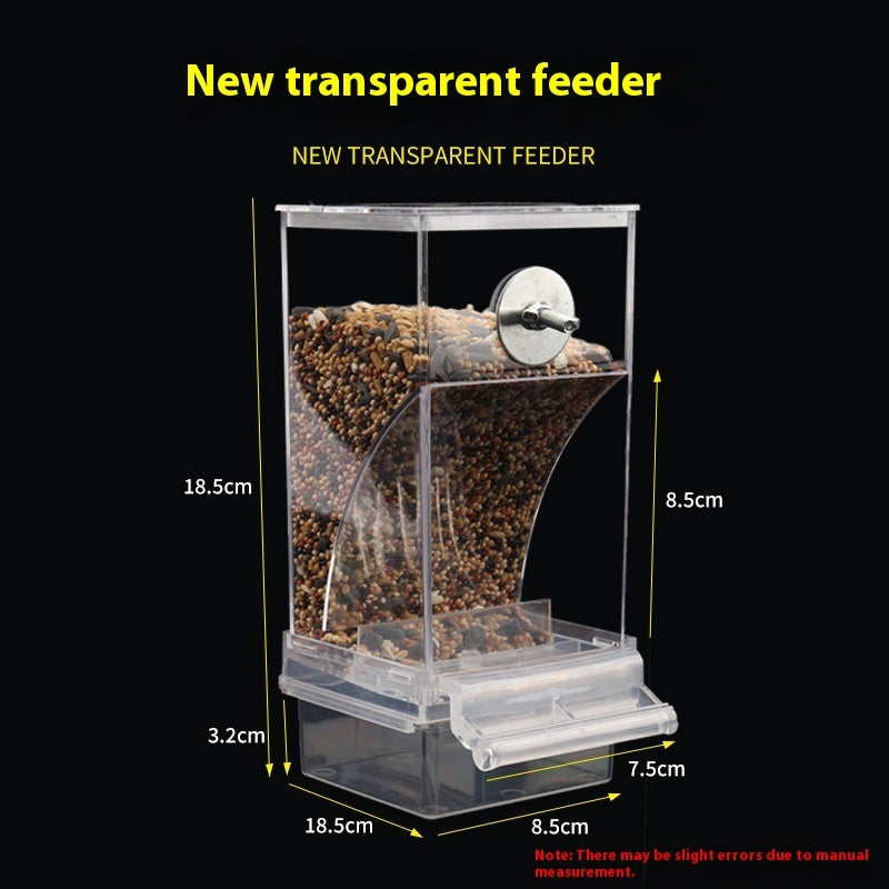 Transparent Automatic Plug-in Bird Food Container