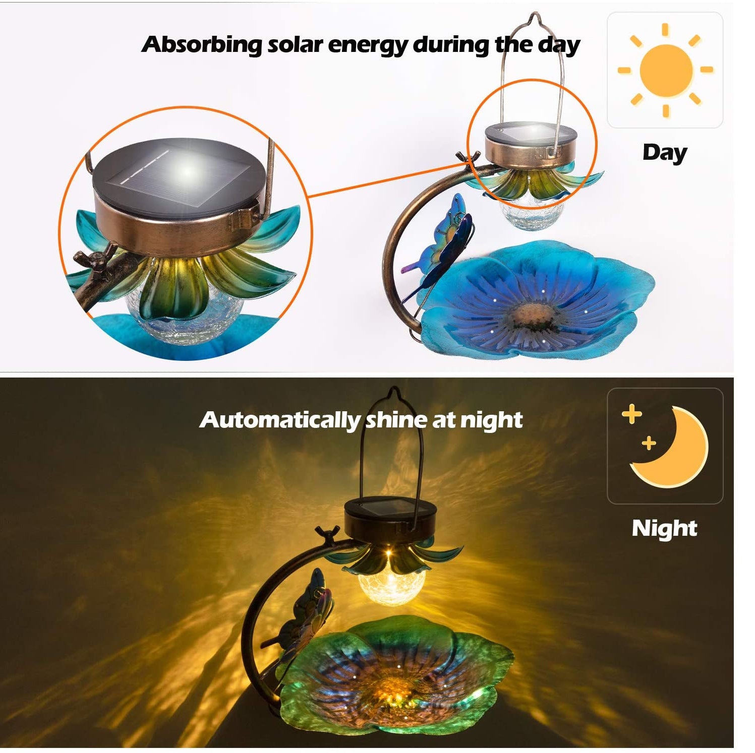 Solar Crack Ball Bird Feeder