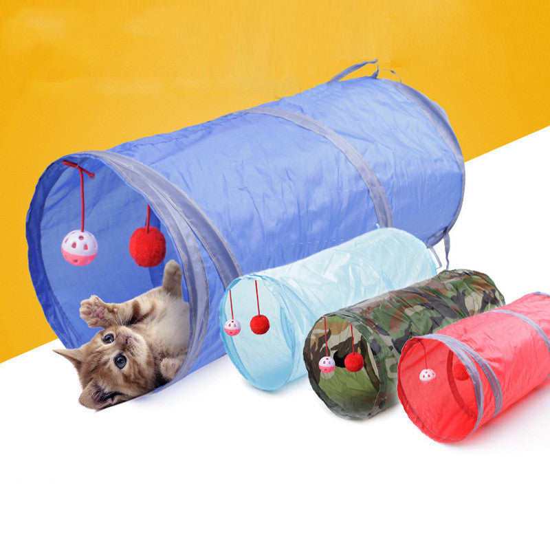 Pet Puzzle Cat Collapsible Tunnel Ringing Passage Toys