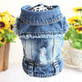 Load image into Gallery viewer, Denim Dog Clothes for Pitbull Dachshund Fashion Dog Jean Jacket
