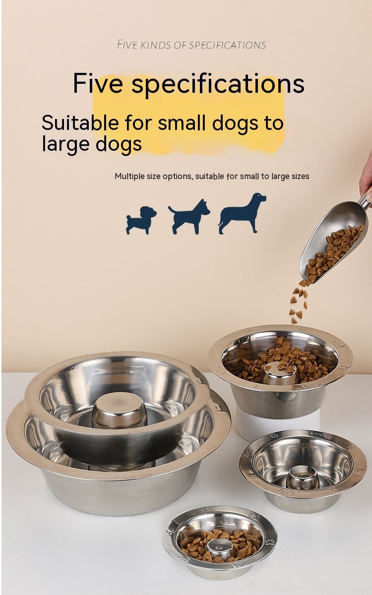 Pet Slow Food Stainless Steel Bowl And Tableware