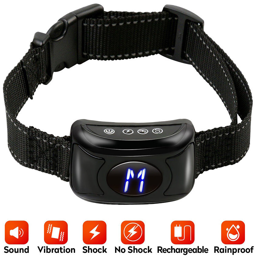 Voice Control Automatic Bark Stopper Rechargeable Dog Trainer Collar