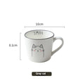 Load image into Gallery viewer, Breakfast Ceramic Milk Coffee Cup Couple Personality Creative Cartoon Cats
