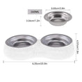 Load image into Gallery viewer, Rhinestone Bling Stainless Steel Pet Bowls Double Food Water Feeder
