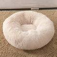 Load image into Gallery viewer, Donut Dog Bed Warm Soft Long Plush Bed For Small Large Dog Washable Sofa Cushion
