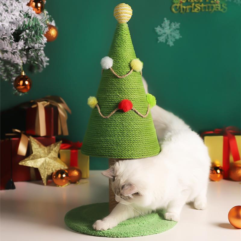 Natural Christmas Tree Cat Climbing Scratch Frame