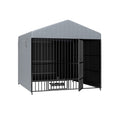 Load image into Gallery viewer, Large Kennel Outdoor Pet Pen House Metal Fence With Roof Cover
