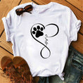 Load image into Gallery viewer, Love Paw Women's Printed Short-sleeved Round Neck T-shirt For Women
