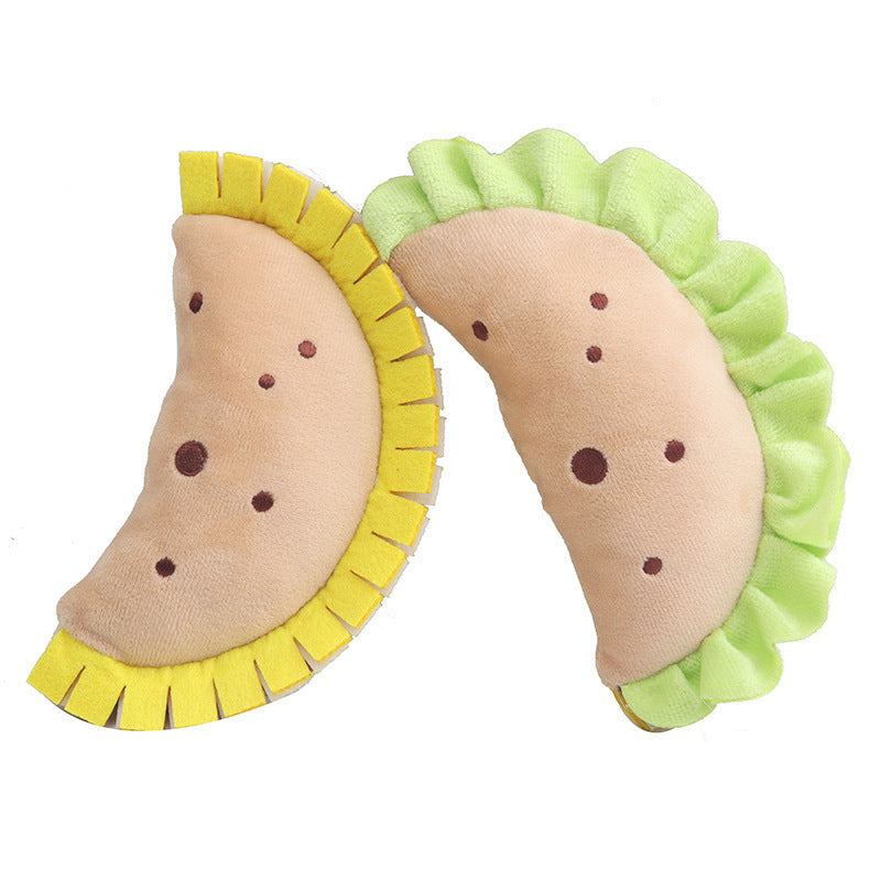 Dog Teething Simulation Sandwich Dumplings Chewing Noise Plush Toy