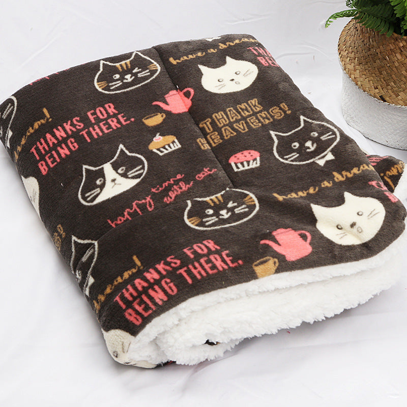 Cats Fleece Mat Pet Blankets