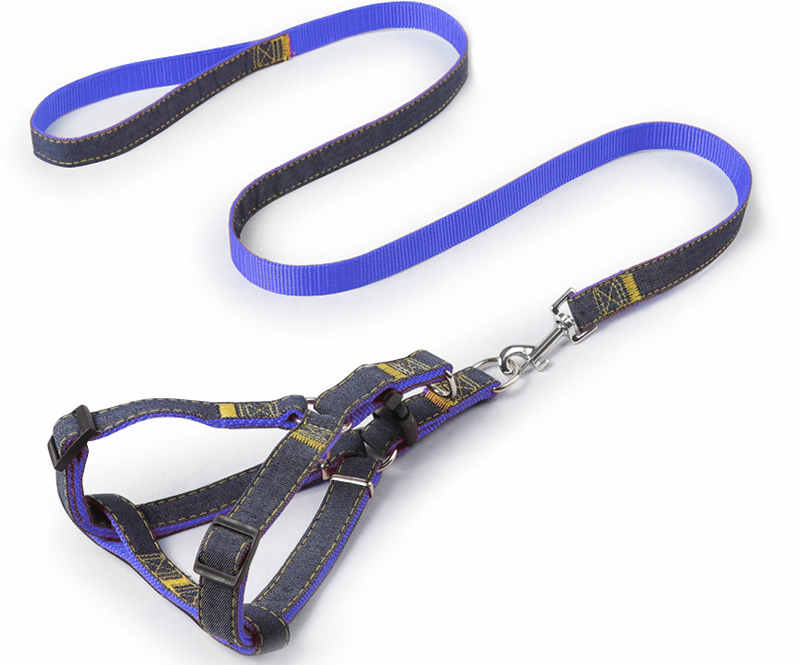 Denim Pet Leash  Sewn Cloth  Wear-resistant Chest Strap