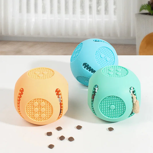 Dog Food Ball Tooth Cleaning Leaky Food Dispenser Toy