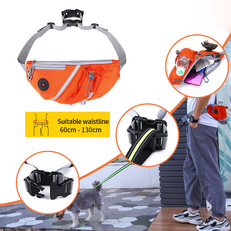 Portable Pet Dog Training Bag Waist Bags Wiht Dog Leash Pouch Obedience Agility Outdoor Feed Storage Waist Bag