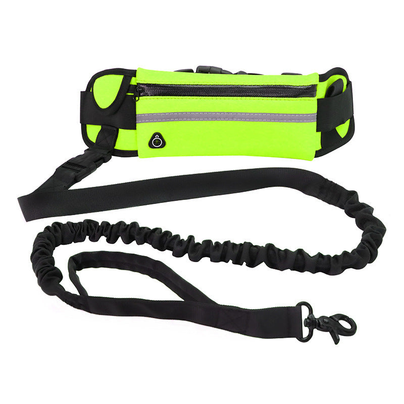 Hands Free Walking And Training Belt With Leash For Up To 180lbs Dogs With Phone Pocket And Water Bottle Holder