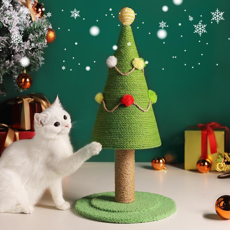 Natural Christmas Tree Cat Climbing Scratch Frame