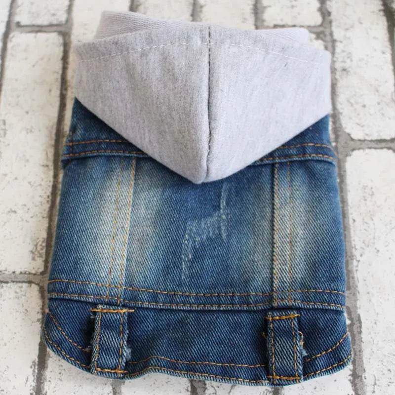 Denim Dog Clothes for Pitbull Dachshund Fashion Dog Jean Jacket