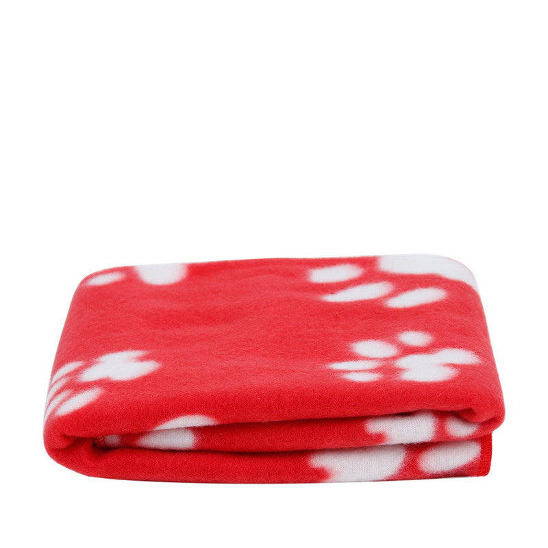 Dog Paw Print Blanket Soft Warm Double Sided