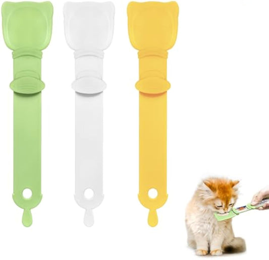 Cat Strip Feeder And Pet Food Mixing Spoon For Snacks And Wet Food