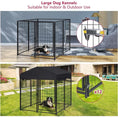 Load image into Gallery viewer, 4' x 4' x 4.5' Dog Kennel Outdoor Outside Kennel with Indoor Enclosure Outdoor Pen with Lockable Door for Small/Medium Dogs
