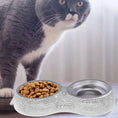 Load image into Gallery viewer, Rhinestone Bling Stainless Steel Pet Bowls Double Food Water Feeder
