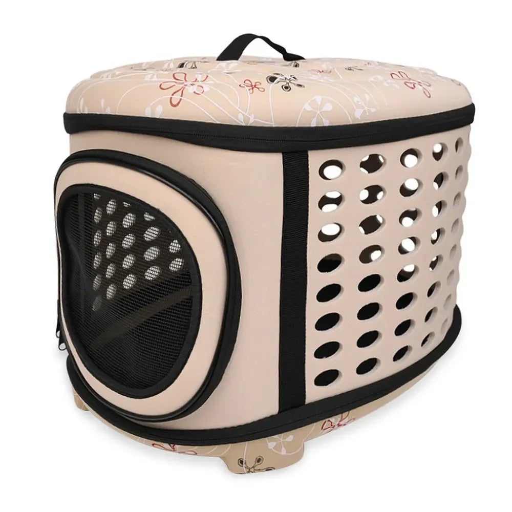 Pet Carrier Side Foldable Travel Tote Shoulder Bag