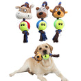 Load image into Gallery viewer, Dog Tennis Ball Cotton Rope Bite Resistant Play Toy
