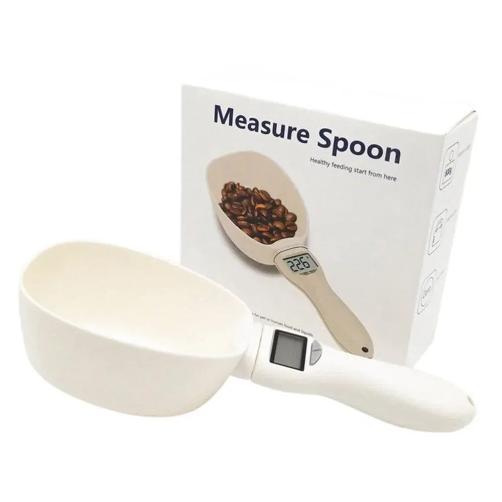 Electronic Measuring Tool Dog and Cat Feeding Bowl  Spoon  Digital Display Weighing