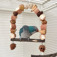 Load image into Gallery viewer, Wooden Parrot Swing Natural Log Bird Stand Pole Perched Wooden Mountain Parrot Toys
