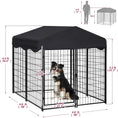 Load image into Gallery viewer, 4' x 4' x 4.5' Dog Kennel Outdoor Outside Kennel with Indoor Enclosure Outdoor Pen with Lockable Door for Small/Medium Dogs
