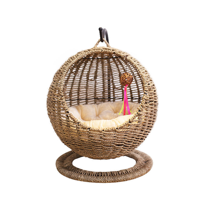 Pet Cat Litter Round Semi-enclosed Opening Cat Hanging Basket Bed