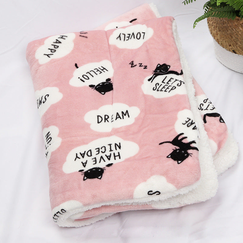 Cats Fleece Mat Pet Blankets