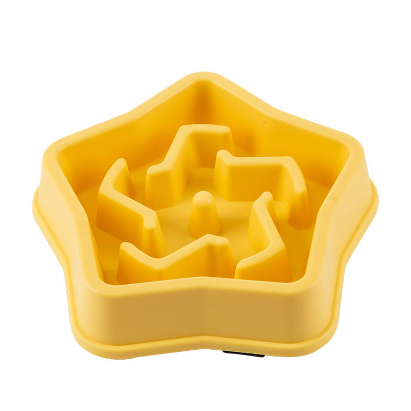 Pet Avoid Choking Slow Feeding Plastic Bowls