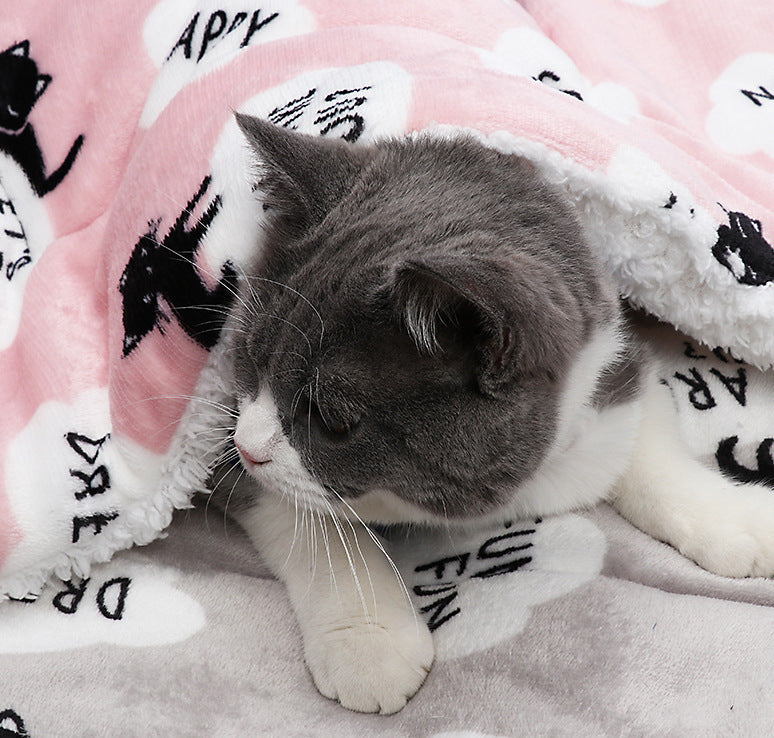 Cats Fleece Mat Pet Blankets