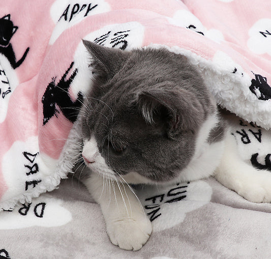 Cats Fleece Mat Pet Blankets