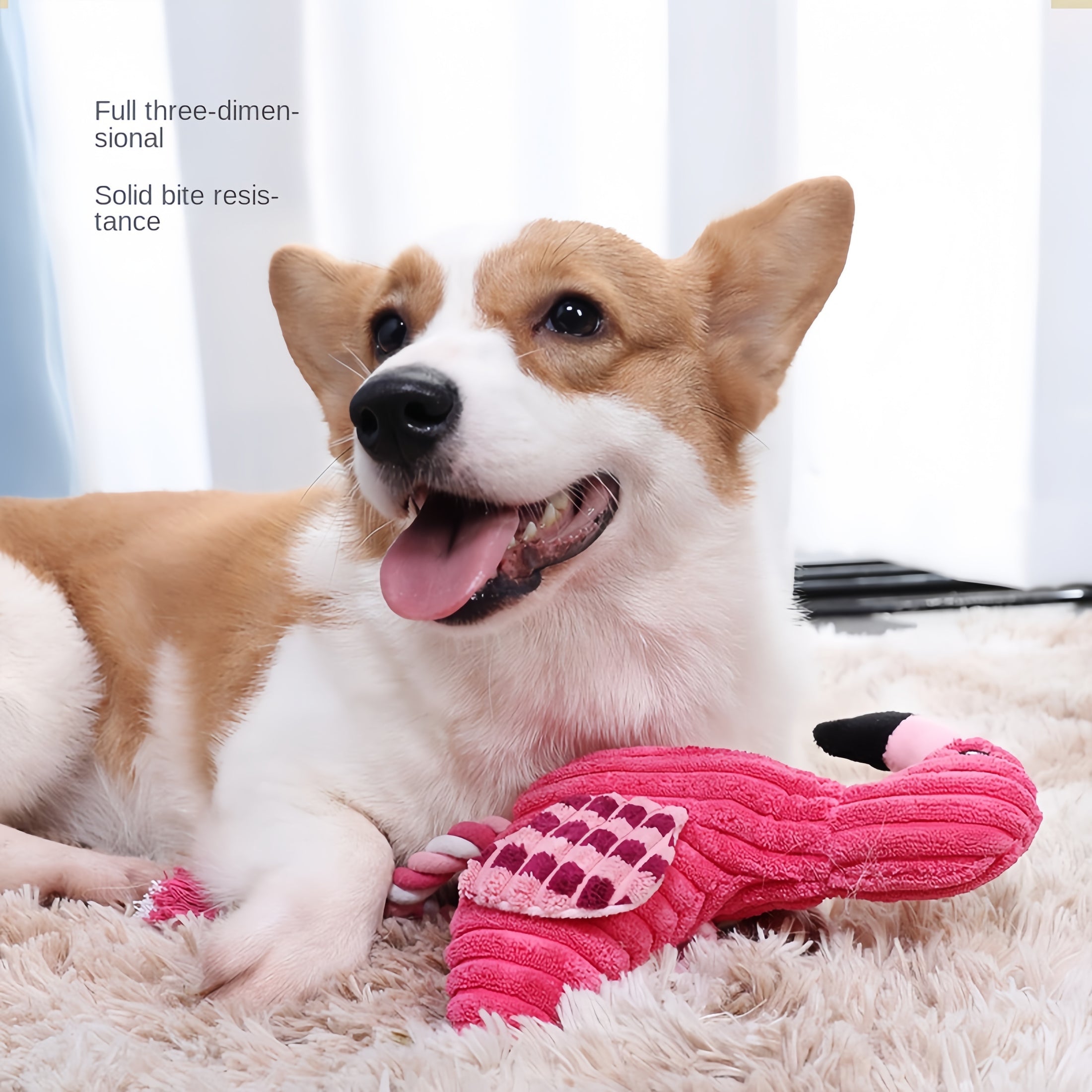 Animal Shape Squeaky Plush Cute Bite Resistant Dog Toys For Small Large Dogs